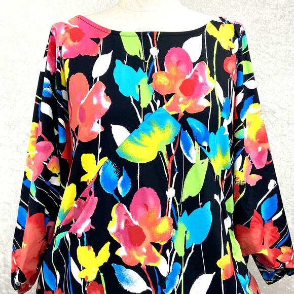 Anne Cole Swim Cover Up Size S/M Kangaroo Pouch Caftan Beach Stretch - Picture 3 of 14